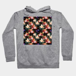 Fall flowers and butterflies surface pattern Hoodie